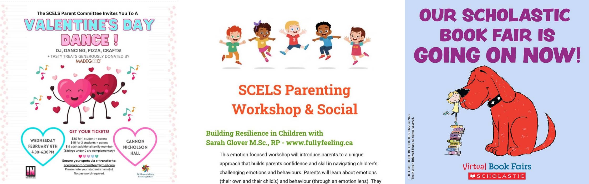 fundraising posters from past events