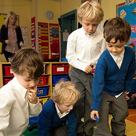 group of children in kindergarten class